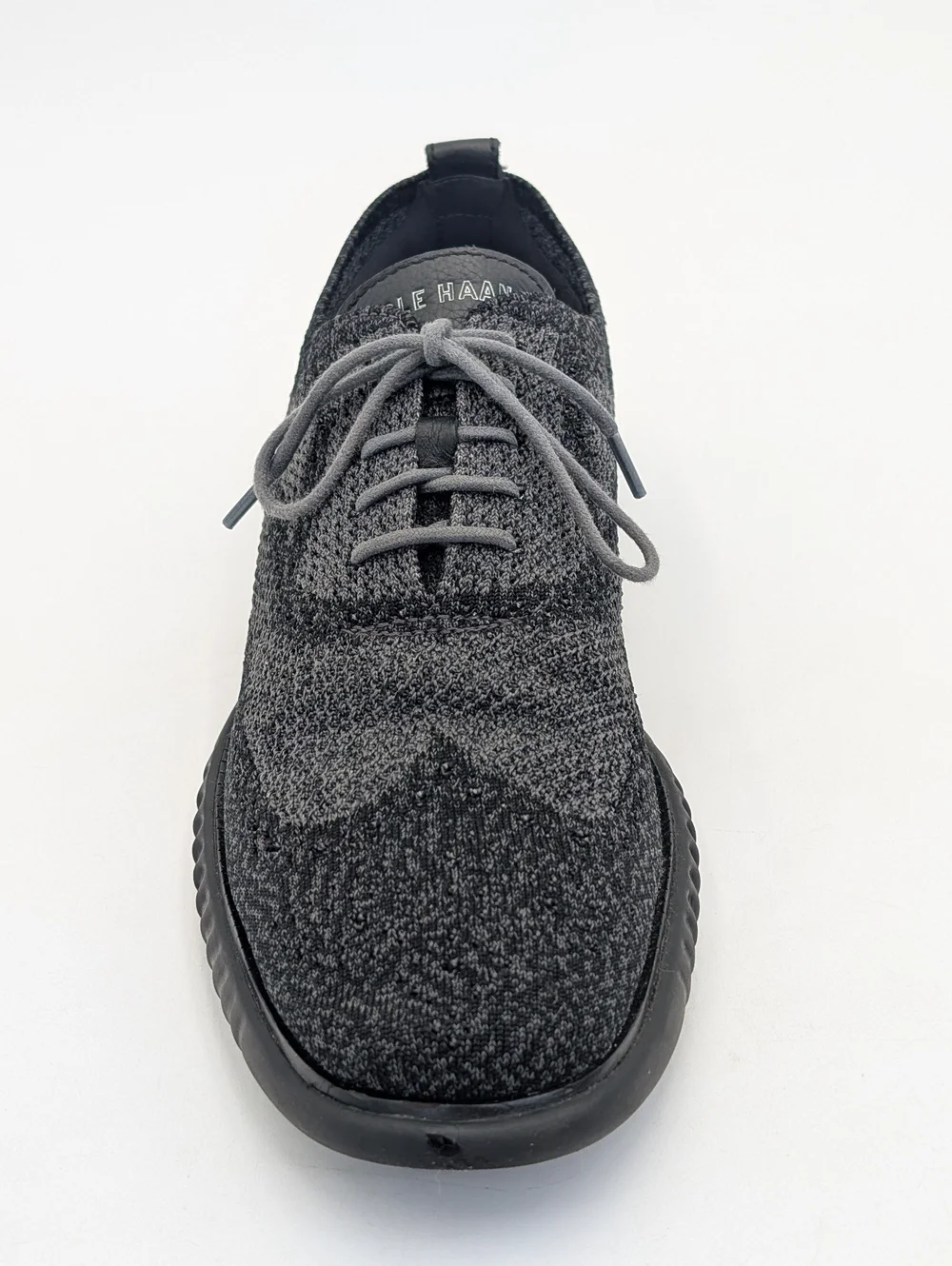 Cole Haan Grand.OS Men Size 11.5M Comfort Oxford Wingtip Dark Grey Knit Lace-Up